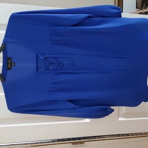 Melissa Paige, Med, Blue long sleeve blouse